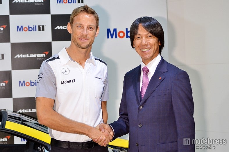 （左から）ジェンソン・バトン選手、葛西紀明選手