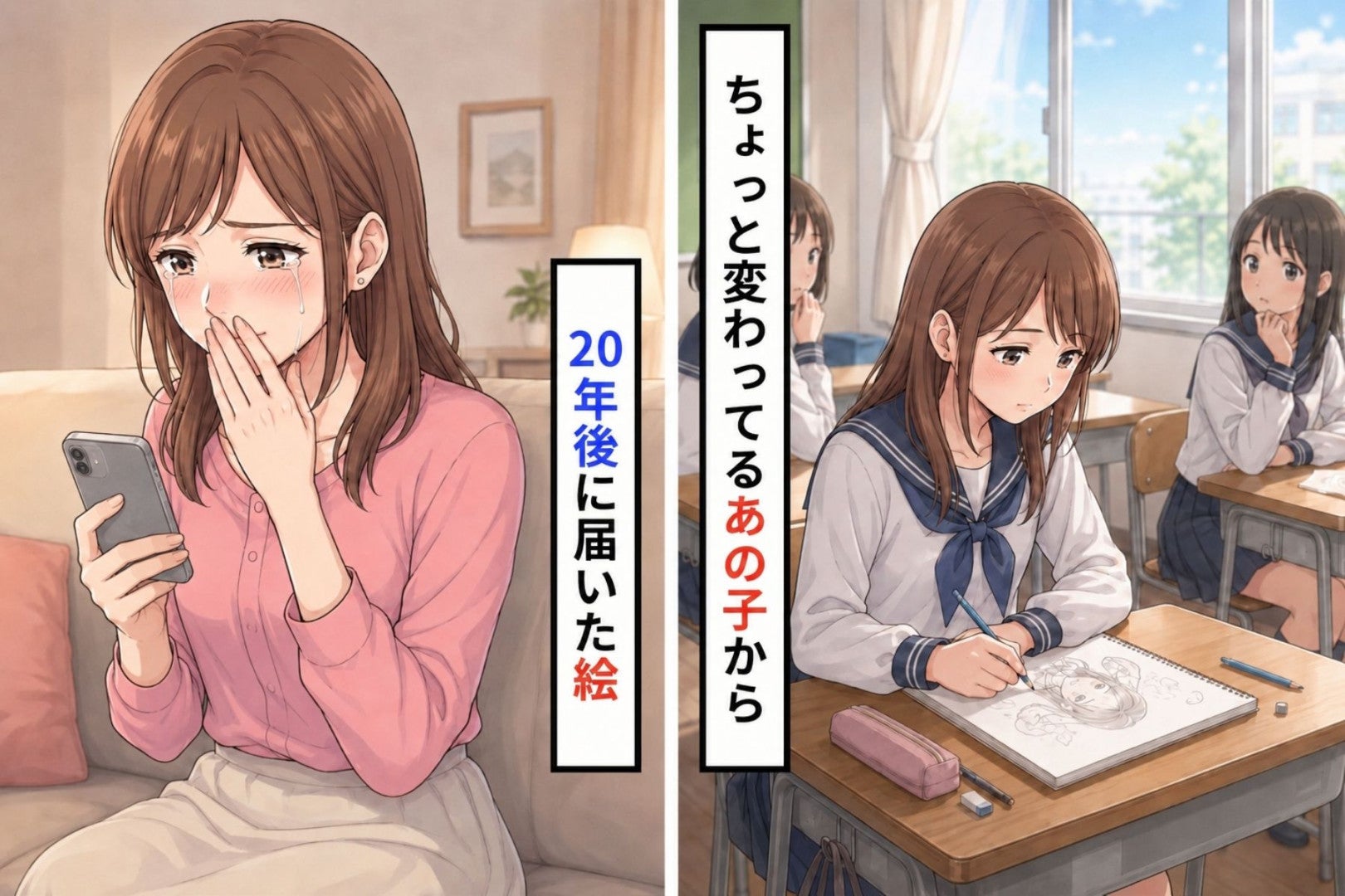 「あの子ちょっと変わってるよね」と避けていた同級生→20年後に届いた一枚の絵