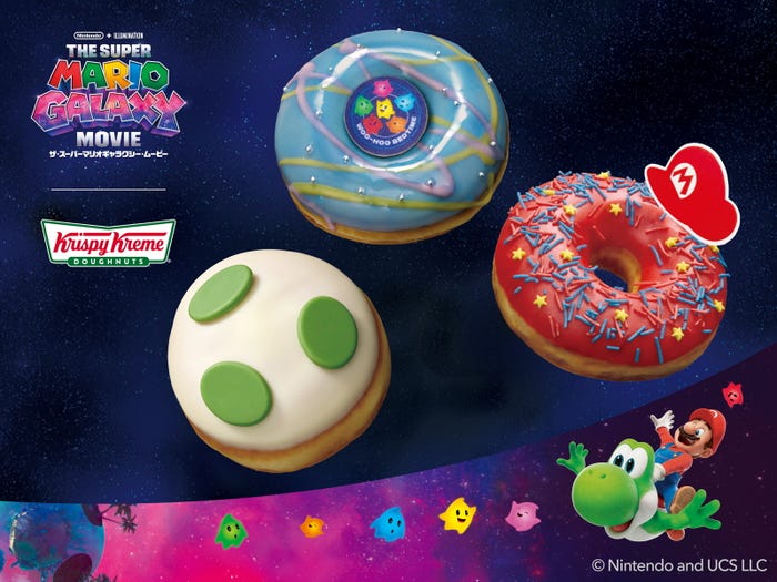 映画『ザ・スーパーマリオギャラクシー・ムービー』とのコラボドーナツ(提供写真)