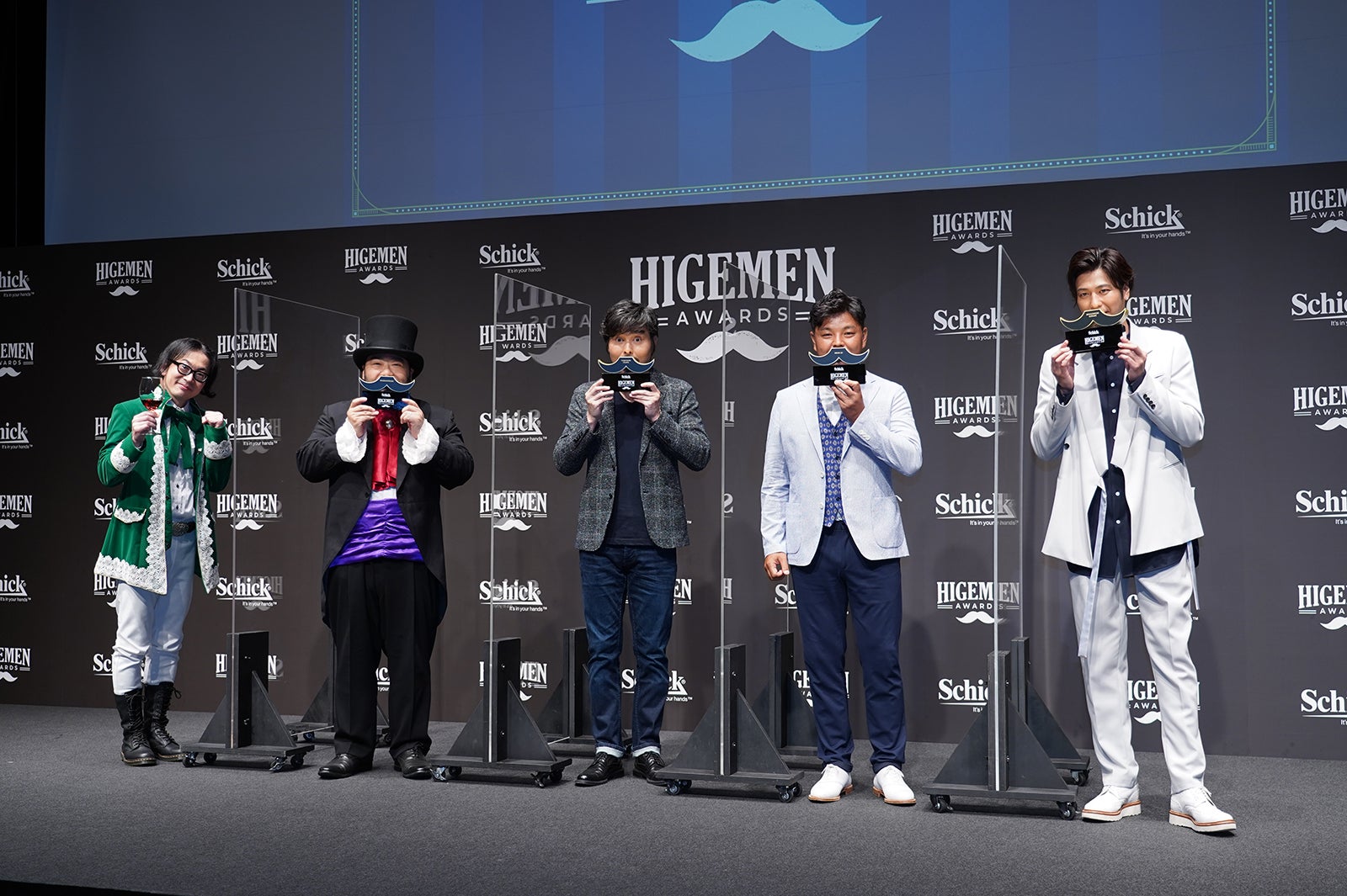 （左から）髭男爵、小澤征悦、城彰二、速水もこみち（提供写真）