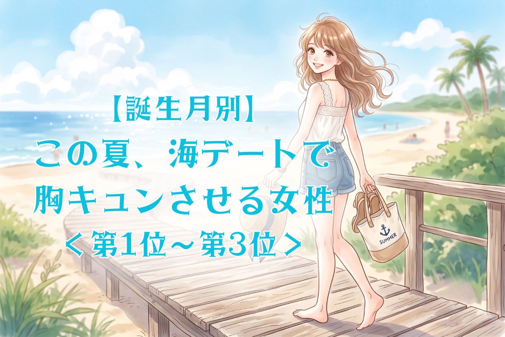 【誕生月別】この夏、海デートで胸キュンさせる女性ランキング＜第１位～第３位＞