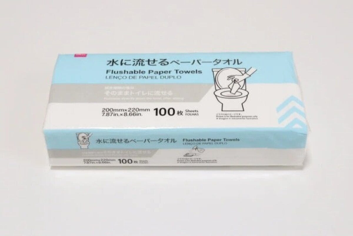 ダイソー　水に流せるペーパータオル　パッケージ