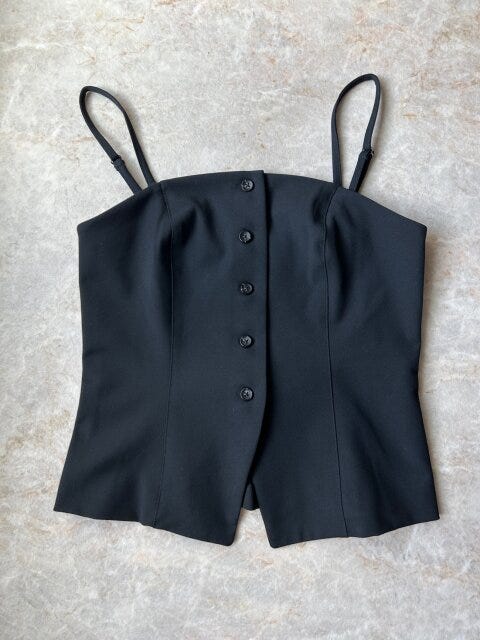 GU　フロントボタンビスチェ　BLACK