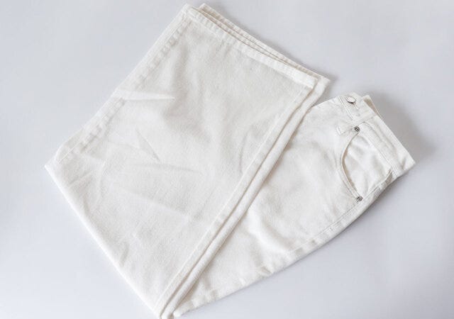 CデニムHWワイドP　デニム　白