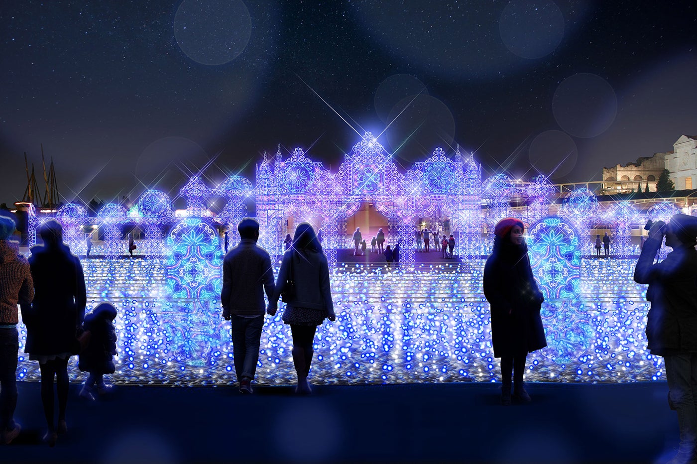 「冬ラグーナ」160万球が煌めく“青の宮殿”が初登場　史上最光のイルミ＆マッピングショー開演／画像提供：株式会社ラグーナテンボス
