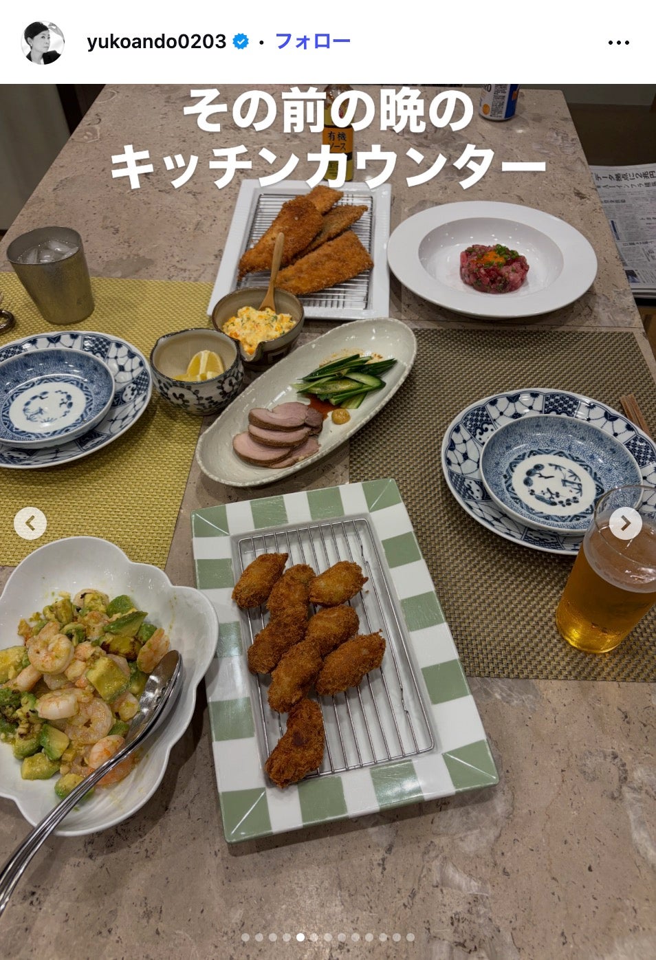安藤優子Instagramより