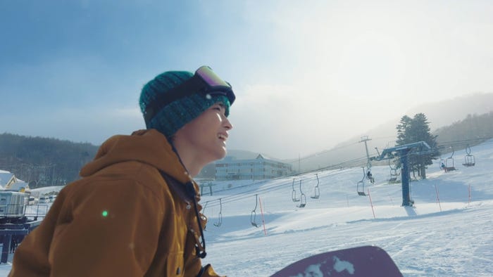 青木柚「JR SKISKI」CMカット(提供写真)
