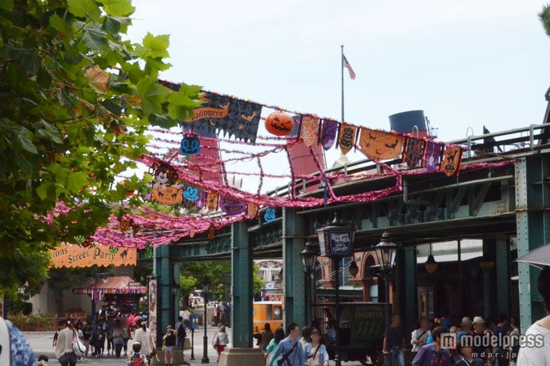 「アメリカンウォーターフロント」ウォーター通りの上にクモの巣／東京ディズニーシー