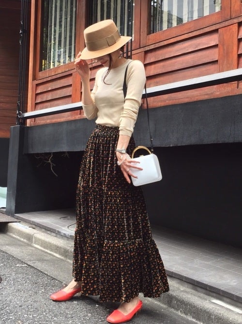 ブラウントーンのコーデ