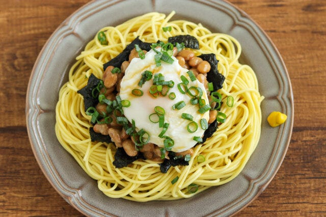 納豆パスタ　完成