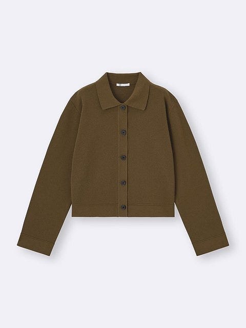 GU ミラノリブポロカーディガン GUのミラノリブポロカーディガン