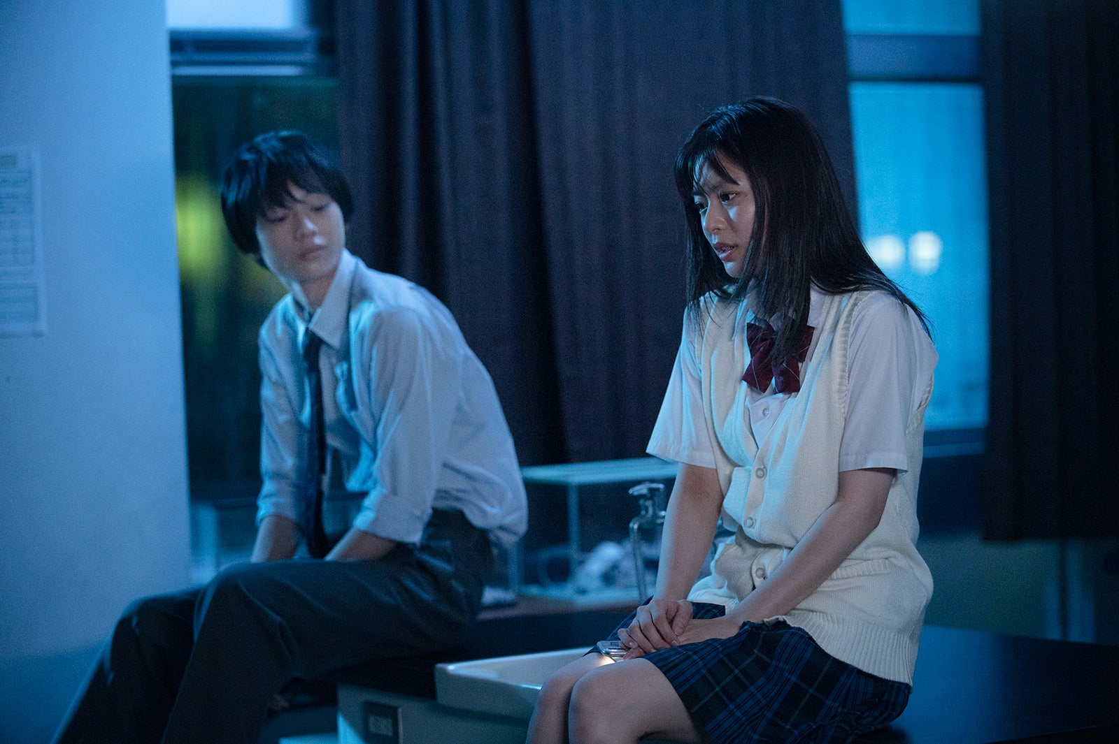 水沢林太郎、永瀬莉子／ドラマ「17.3 about a sex」（C）AbemaTV