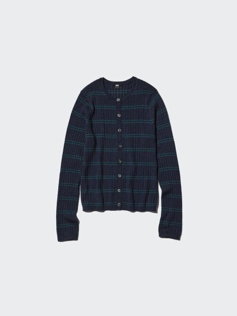 2025ユニクロ女性値下げメリノリブクルーネックショートカーディガン