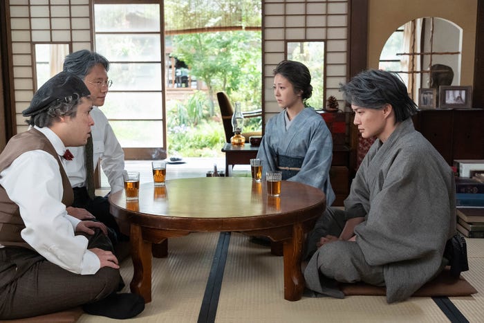 前原瑞樹、前原滉、浜辺美波、神木隆之介 「らんまん」第127話(C)NHK