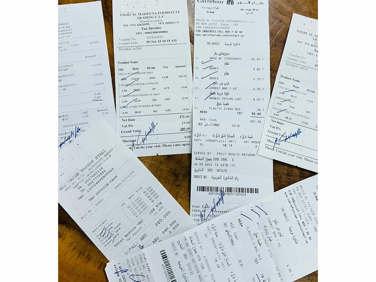 スーパーのレシートでドバイの物価を見てみると……?