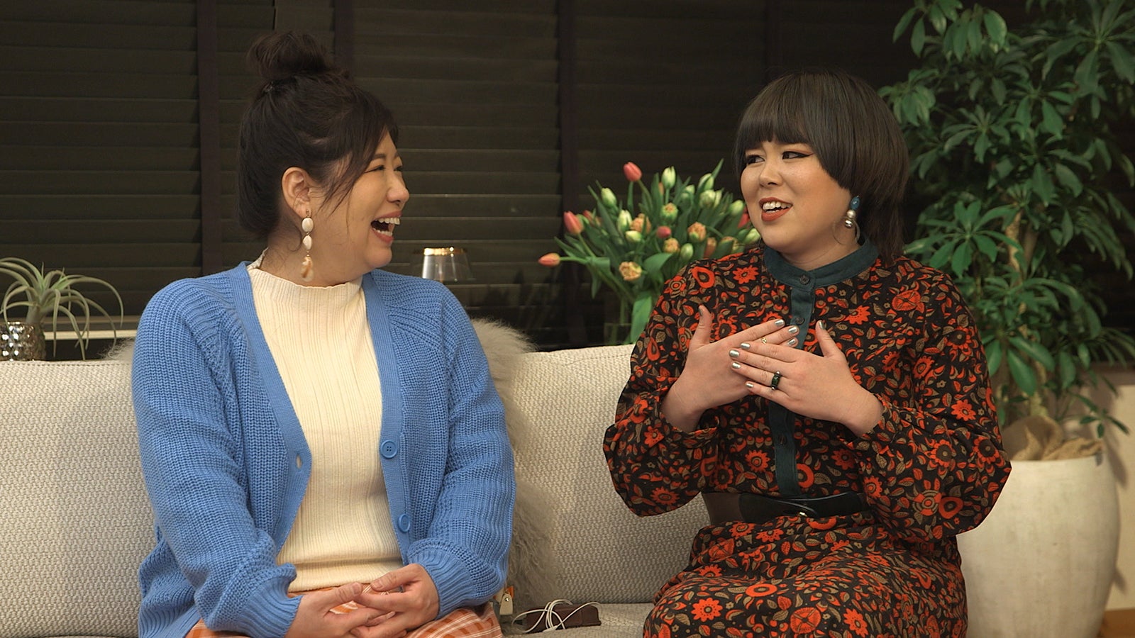 スタジオの様子／馬場園梓、ブルゾンちえみ「TERRACE HOUSE TOKYO 2019-2020」29th WEEK（C）フジテレビ／イースト・エンタテインメント