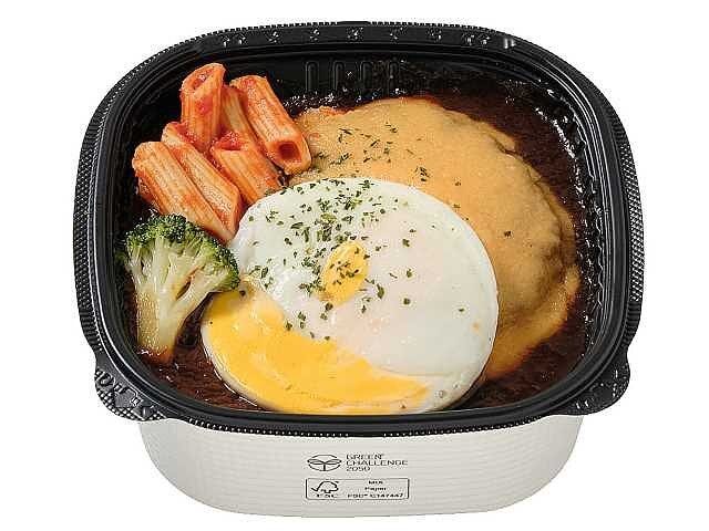 セブン-イレブン　セブン　お月見　月夜のとろけるチーズソースロコモコ丼