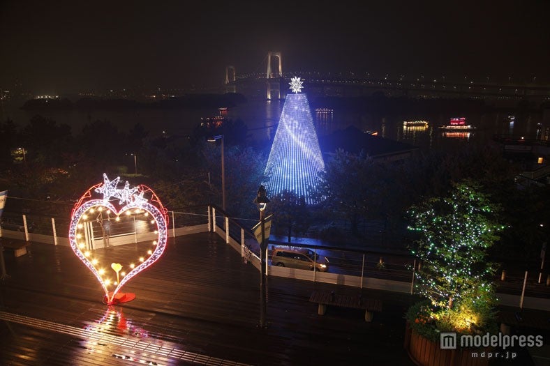 幻想的な景色にうっとり！イルミネーション輝く台場メモリアルツリー