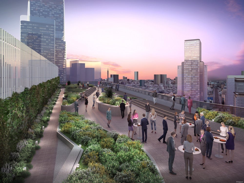 オフィスエリア屋外テラスイメージ／画像提供：三井不動産