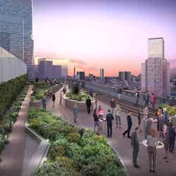 オフィスエリア屋外テラスイメージ/画像提供:三井不動産