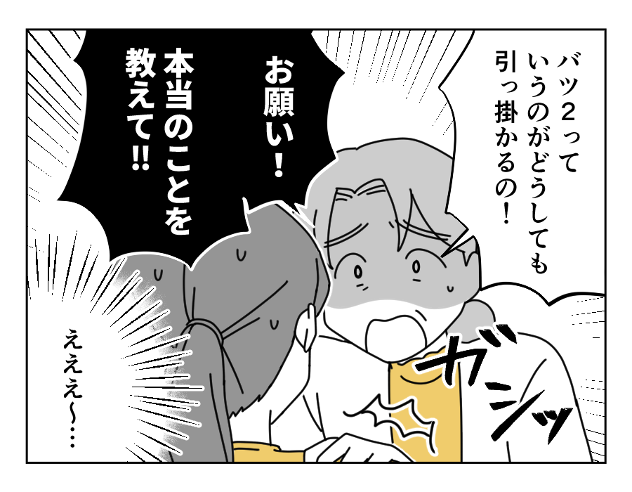 【バツ2男と結婚します！？】「本当のこと教えて！」すがられても困るよ…＜第10話＞#4コマ母道場