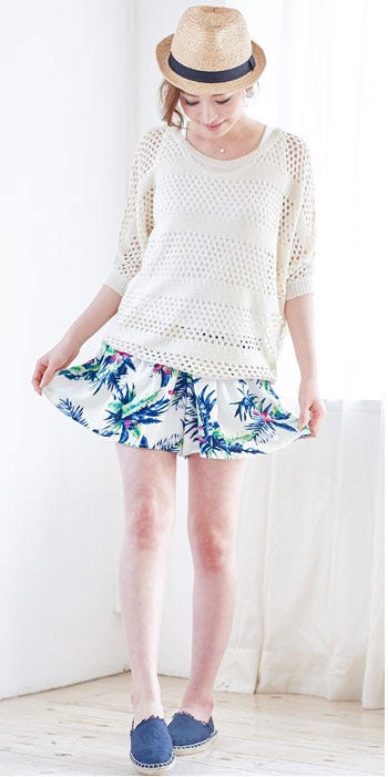 リゾート柄ショートパンツ「Pierrot」2,480円(税込)