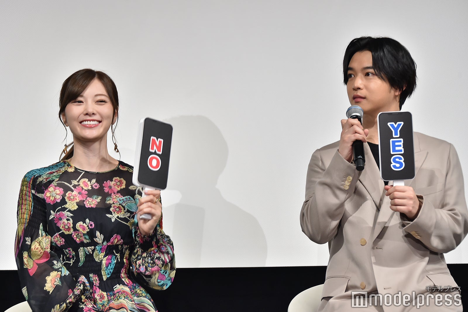 「私はSNSをやっている」の回答／白石麻衣、千葉雄大 （C）モデルプレス