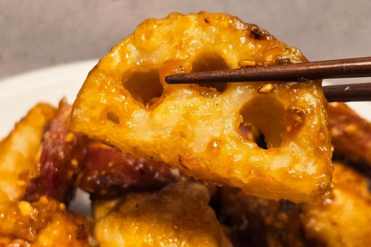 鶏むねと根菜の甘酢炒め・実食