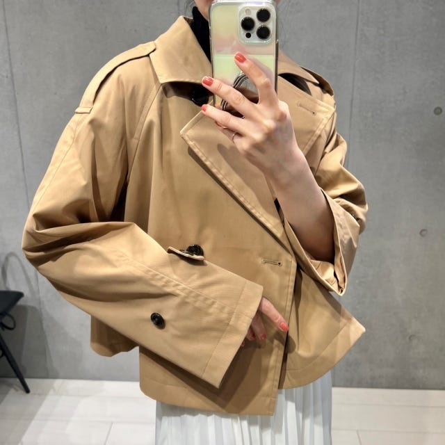 GU　ショート　トレンチ　ジャケット　タブ
