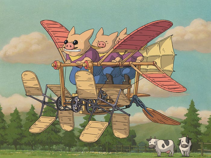 ジブリの立体造型物展_空想の空とぶ機械達(C)2002 Hayao Miyazaki/Studio Ghibli