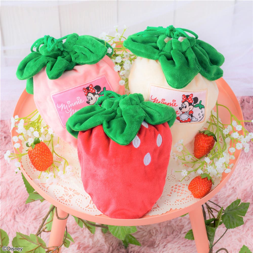 ミニーマウス Strawberry Festa モアプラス巾着