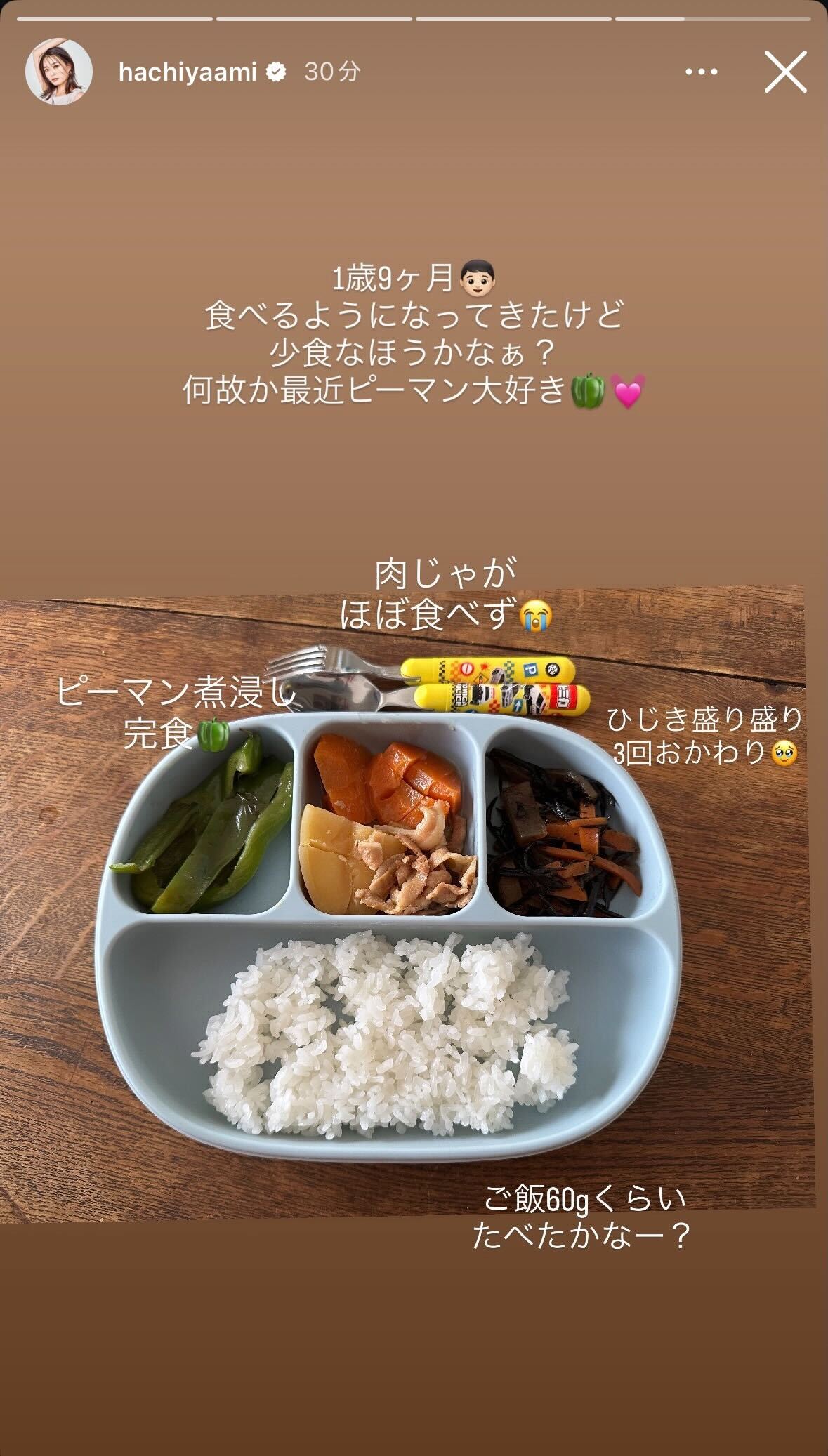 蜂谷晏海Instagramストーリーズより