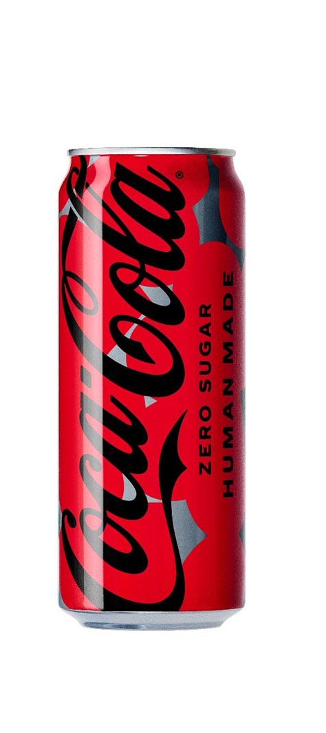 「コカ・コーラ ゼロ」HUMAN MADE限定デザイン缶(500ml)/提供画像