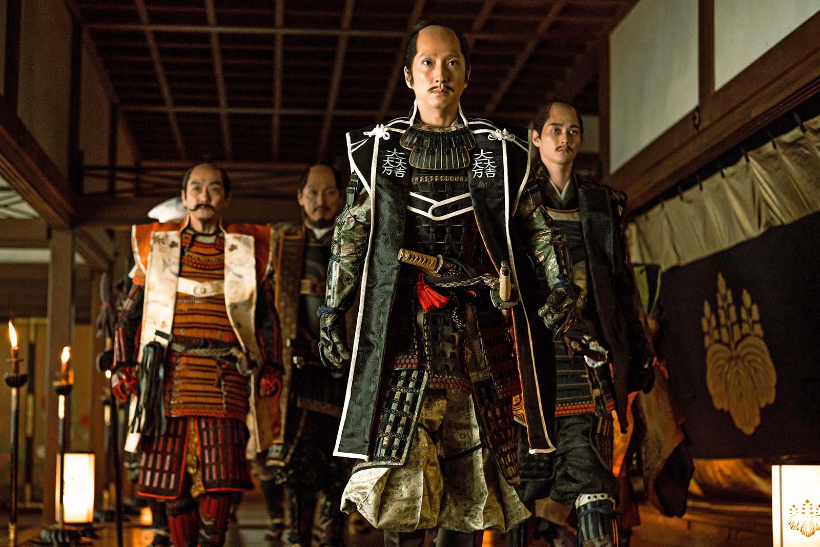 吹越満、池内万作、中村七之助、栁俊太郎「どうする家康」第41話より（C）NHK