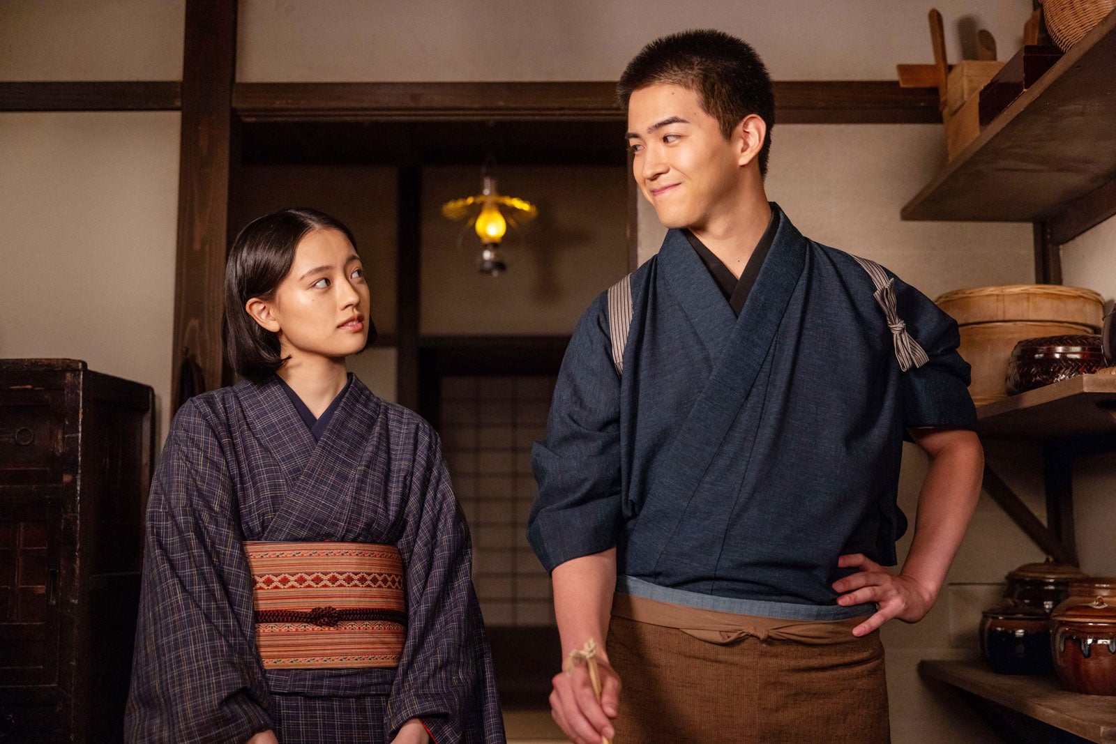 上坂樹里、甲斐翔真「風、薫る」第105話（C）NHK