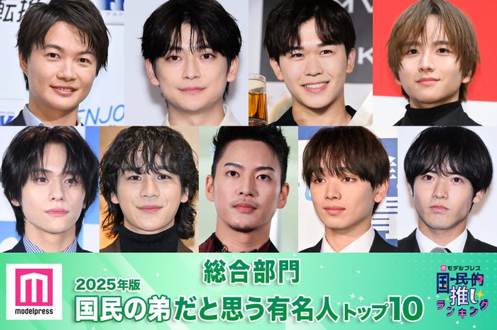 （上段左から）神木隆之介、高橋文哉、鈴木福、板垣李光人（下段左から）山下幸輝、豆原一成、RYOKI、宮世琉弥、赤楚衛二（C）モデルプレス