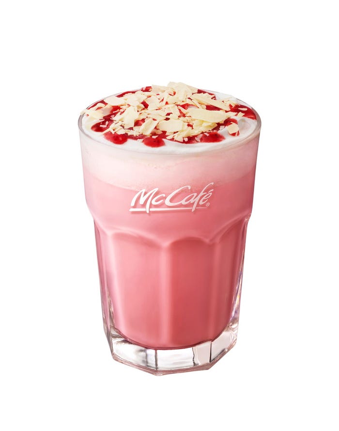ホワイトチョコストロベリーラテ/画像提供:日本マクドナルド