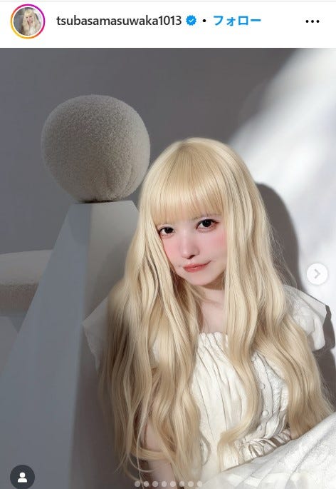 益若つばさ公式Instagramより