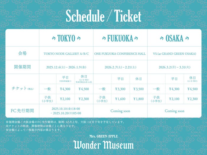 「MGA MAGICAL 10 YEARS EXHIBITION『Wonder Museum』」スケジュール/チケット(提供写真)