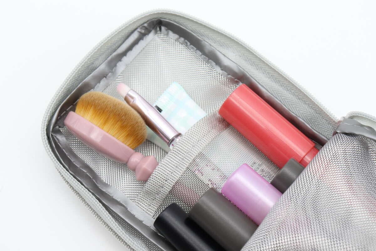 メッシュペンケース（平型、SI）　内ポケット