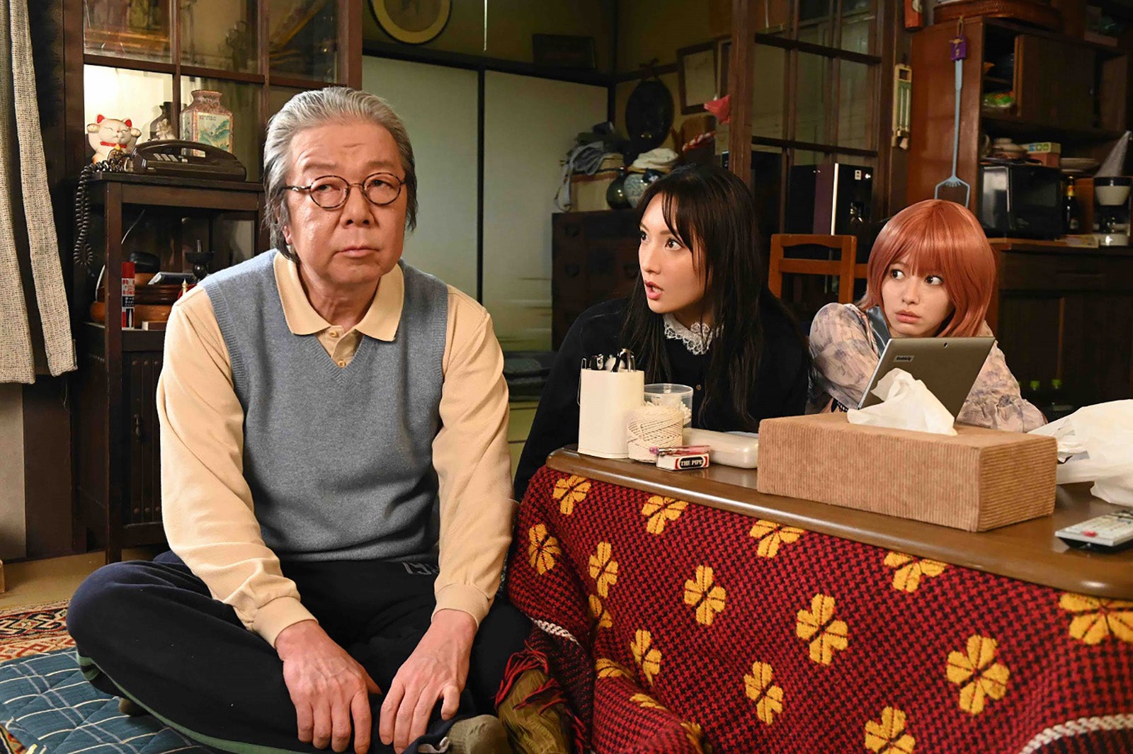 古田新太、菜々緒、山本舞香／「忍者に結婚は難しい」第3話（C）フジテレビ