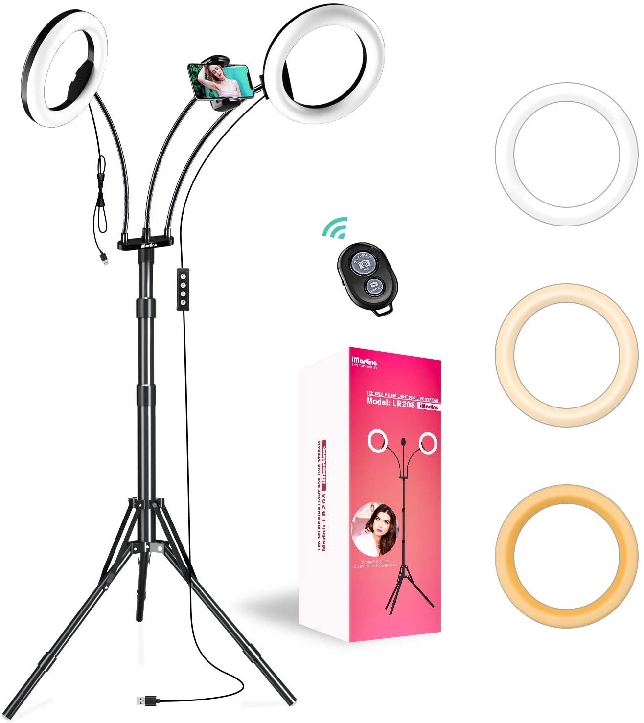 【iMartine】2個LEDリングライト／Amazon公式サイトより