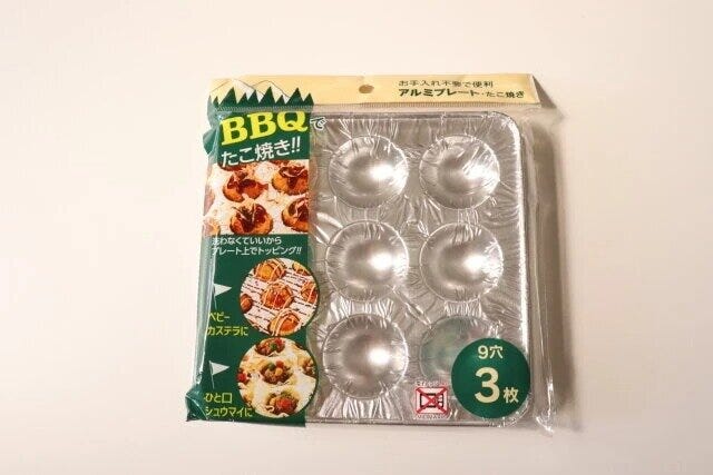 ダイソー アルミプレート(たこ焼き用、9穴) パッケージ ダイソー アルミプレート(たこ焼き用、9穴) パッケージ