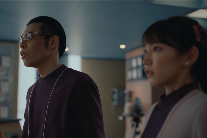 石田剛太、吉岡里帆「時をかけるな、恋人たち」第9話(C)カンテレ