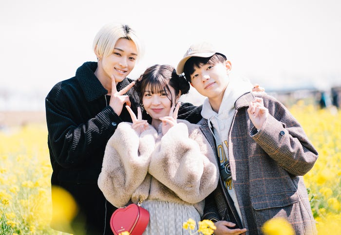 松本怜生、ゆな、SASUKE「彼とオオカミちゃんには騙されない」第6話(C)AbemaTV, Inc.