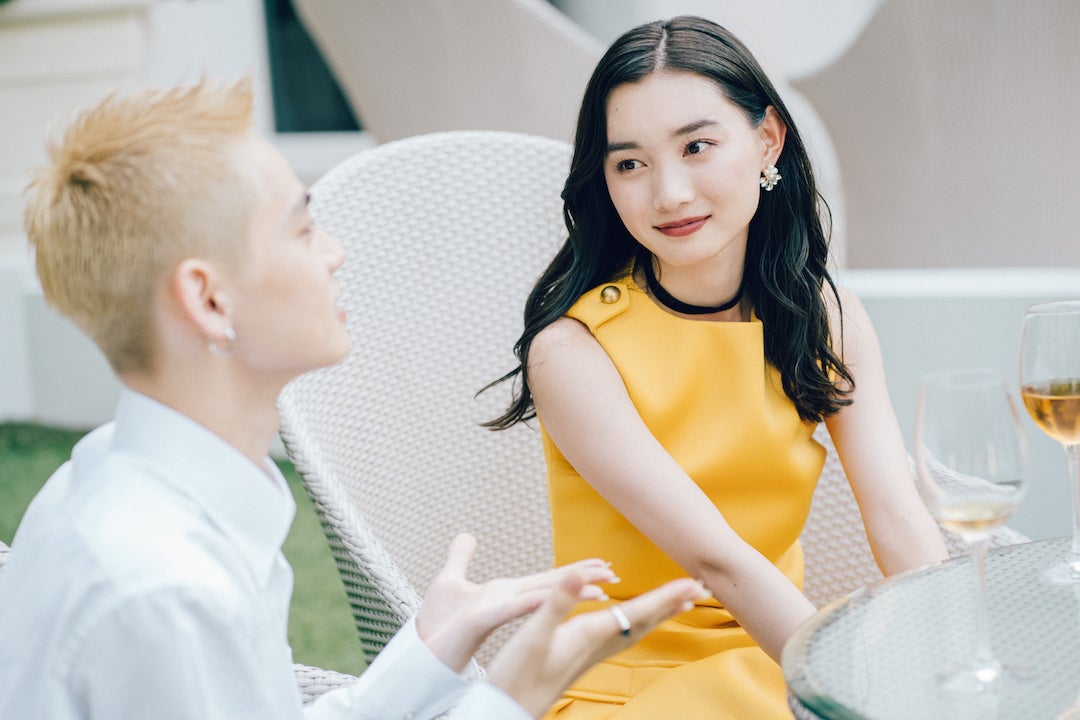 能勢倫、新野尾七奈「オオカミちゃんとオオカミくんには騙されない」第1話（C）AbemaTV, Inc.