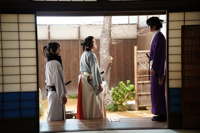 (左から)前田拳太郎、奥智哉、杢代和人「君とゆきて咲く~新選組青春録~」第16話より(C)テレビ朝日