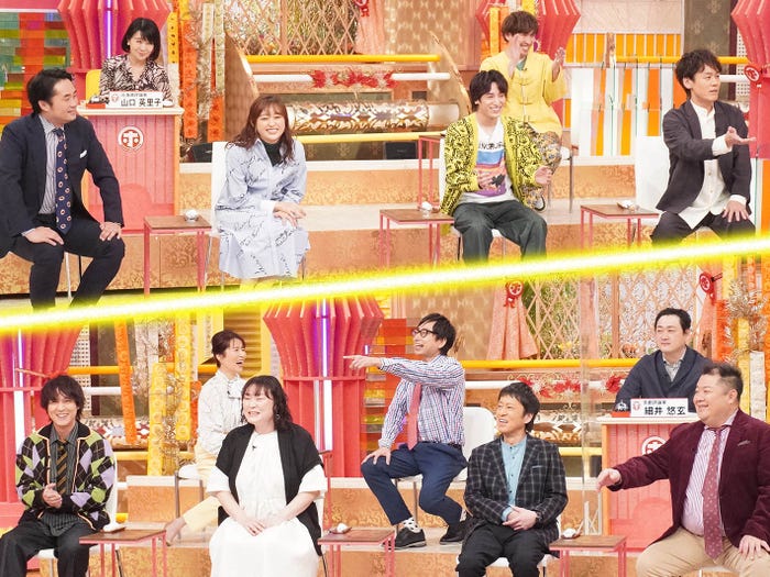 (最上段左から)山口英里子、りんたろー。(上段左から)杉村太蔵、菊地亜美、兼近大樹、森崎博之(下段左から)磯野貴理子、おいでやす小田、細井悠玄(最下段左から)丸山隆平、久保田磨希、吉田敬、小杉竜一(C)フジテレビ