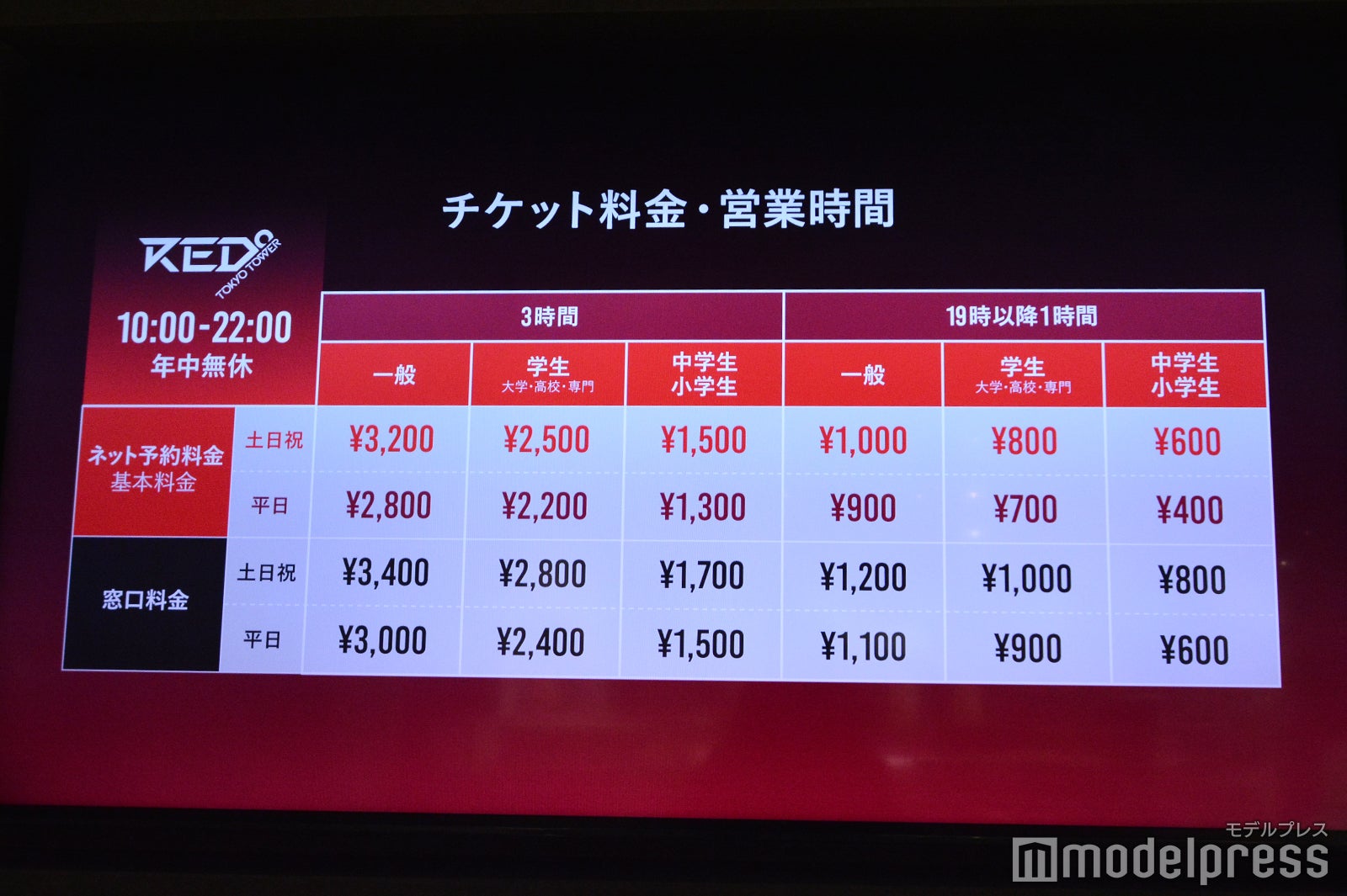 RED゜TOKYO TOWER（C）モデルプレス