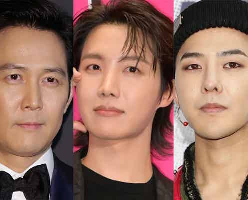 「イカゲーム」イ・ジョンジェ、BIGBANG・G-DRAGON&BTS・J-HOPEとの3ショット公開「後輩感が可愛い」の声